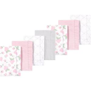 image:imageLuvable Friends Hudson Baby Flannel Burp Cloths 7pk Animal LeopardRosy Bloom