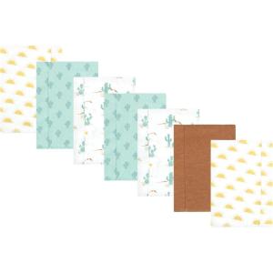 image:imageLuvable Friends Hudson Baby Flannel Burp Cloths 7pk Animal LeopardSun and Cactus