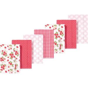 image:imageLuvable Friends Hudson Baby Flannel Burp Cloths 7pk Animal LeopardSweet Berries