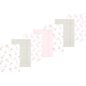 image:imageLuvable Friends Hudson Baby Flannel Burp Cloths 7pk Animal LeopardSweet Honeycomb Pink