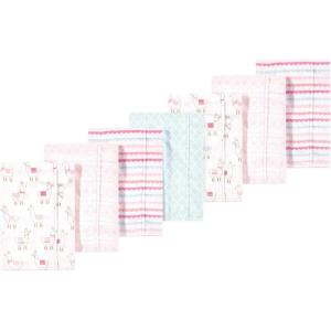 image:imageLuvable Friends Hudson Baby Flannel Burp Cloths 7pk Animal LeopardSweet Llama