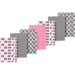 image:imageLuvable Friends Hudson Baby Flannel Burp Cloths 7pk Animal LeopardSweetheart Kisses