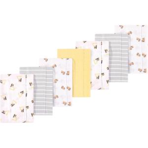 image:imageLuvable Friends Hudson Baby Flannel Burp Cloths 7pk Animal LeopardTrucks