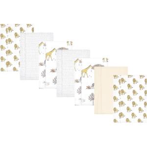 image:imageLuvable Friends Hudson Baby Flannel Burp Cloths 7pk Animal LeopardWild Safari World