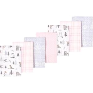 image:imageLuvable Friends Hudson Baby Flannel Burp Cloths 7pk Animal LeopardWinter Trees