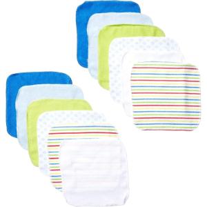 image:imageLuvable Friends Unisex Baby Cotton Rich Washcloths Blue Stripe One SizeBlue Stripe