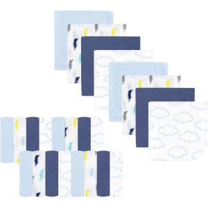 image:imageLuvable Friends Unisex Baby Cotton Rich Washcloths Boy Basic Elephant One SizeBlue Clouds