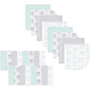 image:imageLuvable Friends Unisex Baby Cotton Rich Washcloths Boy Basic Elephant One SizeGray Owl
