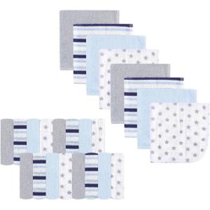 image:imageLuvable Friends Unisex Baby Cotton Rich Washcloths Boy Basic Elephant One SizeStars Stripes