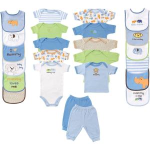 image:imageLuvable Friends Unisex Baby Layette Gift CubeBlue Safari