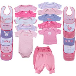 image:imageLuvable Friends Unisex Baby Layette Gift CubePink Bunny