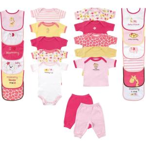 image:imageLuvable Friends Unisex Baby Layette Gift CubePink Safari