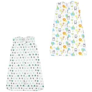 image:imageLuvable Friends Unisex Baby Sleeveless Jersey Cotton Sleeping Bag Sack Blanket Girl Clouds Jersey 1824 MonthsElephants Neutral Animals Jersey 2pack