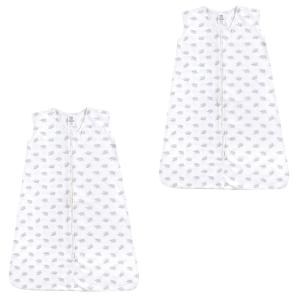 image:imageLuvable Friends Unisex Baby Sleeveless Jersey Cotton Sleeping Bag Sack Blanket Girl Clouds Jersey 1824 MonthsGray Elephants Jersey 2pack