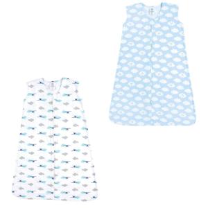image:imageLuvable Friends Unisex Baby Sleeveless Jersey Cotton Sleeping Bag Sack Blanket Ice Cream Jersey 612 MonthsAirplane Clouds Jersey 2pack