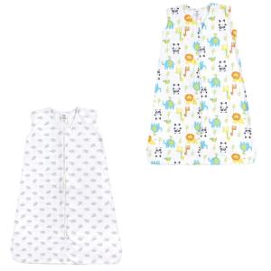 image:imageLuvable Friends Unisex Baby Sleeveless Jersey Cotton Sleeping Bag Sack Blanket Magical Forest Jersey 612 MonthsGray Neutral Animals Jersey 2pack