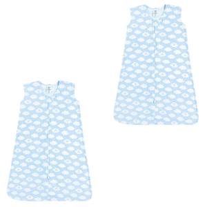 image:imageLuvable Friends Unisex Baby Sleeveless Jersey Cotton Sleeping Bag Sack Blanket Sports Jersey 612 MonthsClouds Jersey 2pack