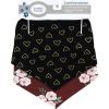 image:imageLuvable Friends Dog Reversible Pet Dog and Cat Bandana Bibs 2pk Banana Space One SizeBurgundy Floral Hearts