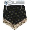 image:imageLuvable Friends Dog Reversible Pet Dog and Cat Bandana Bibs 2pk Banana Space One SizeLeopard Hearts