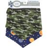 image:imageLuvable Friends Dog Reversible Pet Dog and Cat Bandana Bibs 2pk Banana Space One SizeSpace Camo