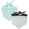 image:imageLuvable Friends Dog Reversible Pet Dog and Cat Bandana Bibs 2pk Banana Space One SizeBanana Dino