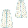 image:imageLuvable Friends Unisex Baby Sleeveless Muslin Cotton Sleeping Bag Sack Blanket Fox Muslin 2Pack 1218 MonthsAbc Muslin 2pack