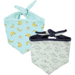 image:imageLuvable Friends Dog Reversible Pet Dog and Cat Bandana Bibs 2pk Banana Space One SizeBanana Dino