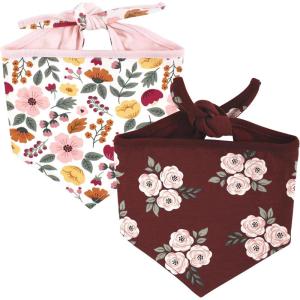 image:imageLuvable Friends Dog Reversible Pet Dog and Cat Bandana Bibs 2pk Banana Space One SizeBotanical Burgundy Floral