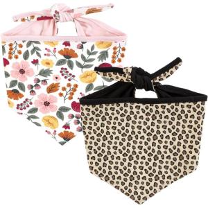 image:imageLuvable Friends Dog Reversible Pet Dog and Cat Bandana Bibs 2pk Banana Space One SizeBotanical Leopard