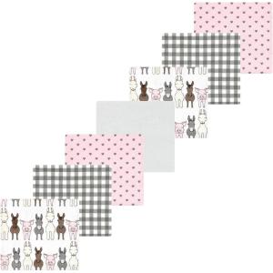 image:imageLuvable Friends Little Treasure Flannel Receiving Blankets 7pkBarn Pals Pink