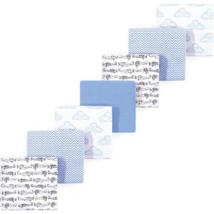 image:imageLuvable Friends Little Treasure Flannel Receiving Blankets 7pkBlue Airplanes