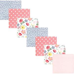 image:imageLuvable Friends Little Treasure Flannel Receiving Blankets 7pkBlush Floral