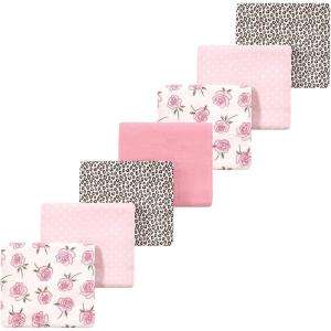 image:imageLuvable Friends Little Treasure Flannel Receiving Blankets 7pkBlushing Rose Leopard