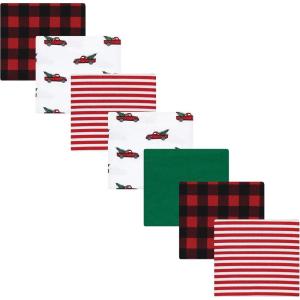 image:imageLuvable Friends Little Treasure Flannel Receiving Blankets 7pkChristmas Truck Scene