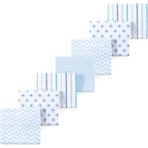 image:imageLuvable Friends Little Treasure Flannel Receiving Blankets 7pkContemporary Blue Mix