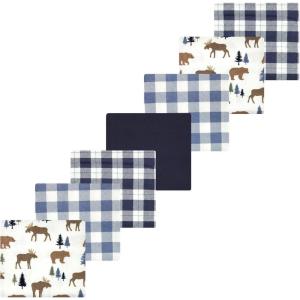 image:imageLuvable Friends Little Treasure Flannel Receiving Blankets 7pkForest Bear Blue