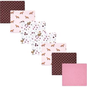 image:imageLuvable Friends Little Treasure Flannel Receiving Blankets 7pkForest Woodland Floral