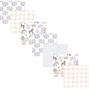 image:imageLuvable Friends Little Treasure Flannel Receiving Blankets 7pkGray Neutral Safari