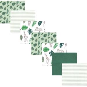 image:imageLuvable Friends Little Treasure Flannel Receiving Blankets 7pkJungle Green