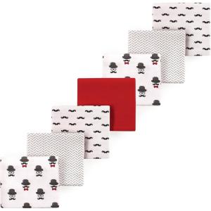 image:imageLuvable Friends Little Treasure Flannel Receiving Blankets 7pkMustache Print