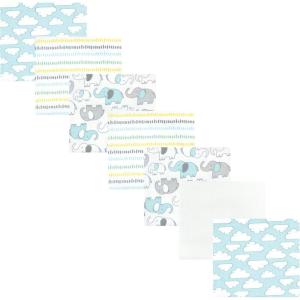 image:imageLuvable Friends Little Treasure Flannel Receiving Blankets 7pkNew Elephant
