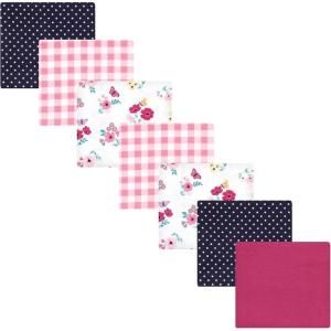 image:imageLuvable Friends Little Treasure Flannel Receiving Blankets 7pkPink Butterfly Meadow