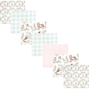 image:imageLuvable Friends Little Treasure Flannel Receiving Blankets 7pkPink Forest Friends