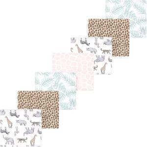 image:imageLuvable Friends Little Treasure Flannel Receiving Blankets 7pkPink Safari Fun