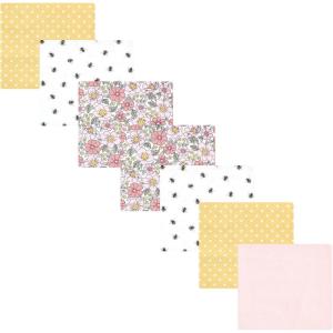 image:imageLuvable Friends Little Treasure Flannel Receiving Blankets 7pkPink Yellow Floral