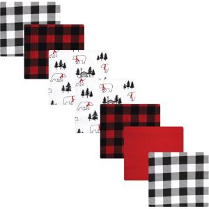 image:imageLuvable Friends Little Treasure Flannel Receiving Blankets 7pkPlaid Bear