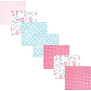 image:imageLuvable Friends Little Treasure Flannel Receiving Blankets 7pkPurple Mermaid