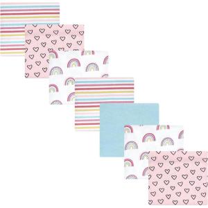 image:imageLuvable Friends Little Treasure Flannel Receiving Blankets 7pkRainbow Joy