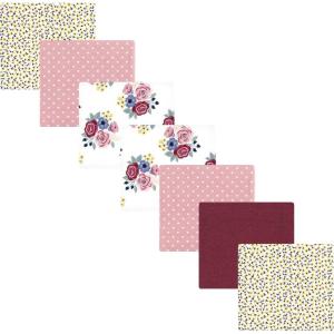 image:imageLuvable Friends Little Treasure Flannel Receiving Blankets 7pkRose Navy Bloom