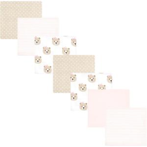 image:imageLuvable Friends Little Treasure Flannel Receiving Blankets 7pkRosy Taupe Bear
